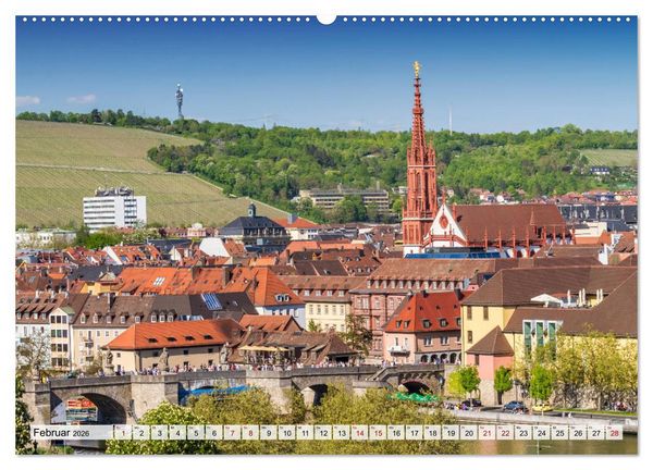 Produktbild: W&Uuml;RZBURG Historisches Stadtherz (hochwertiger Premium Wandkalender 2026 DIN A2 quer), Kunstdruck in Hochglanz