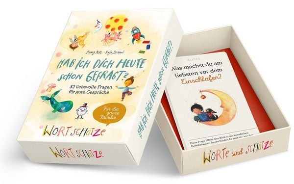 Produktbild: Hab ich dich heute schon gefragt? 52 liebevolle Fragen f&uuml;r gute Gespr&auml;che