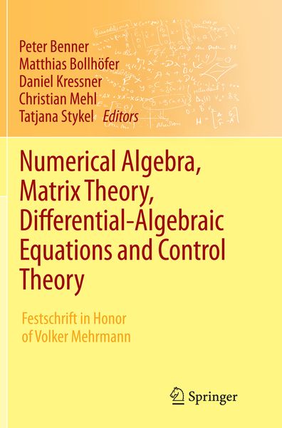 Produktbild: Numerical Algebra, Matrix Theory, Differential-Algebraic Equations and Control Theory
