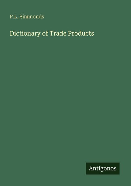 Produktbild: Dictionary of Trade Products