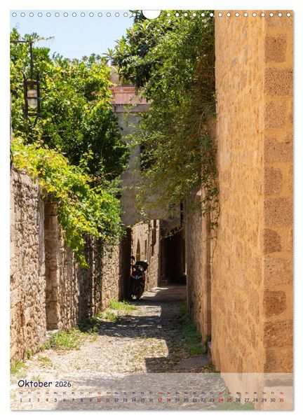 Produktbild: Ein Streifzug durch die Gassen der Insel Rhodos (Wandkalender 2026 DIN A3 hoch), CALVENDO Monatskalender