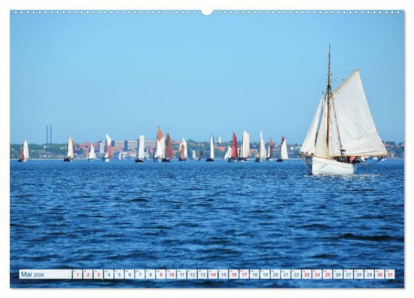 Produktbild: Flensburg Fjord (hochwertiger Premium Wandkalender 2026 DIN A2 quer), Kunstdruck in Hochglanz
