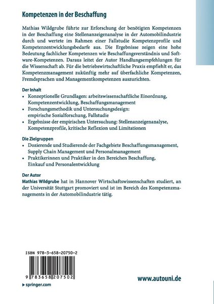 Produktbild: Kompetenzen in der Beschaffung