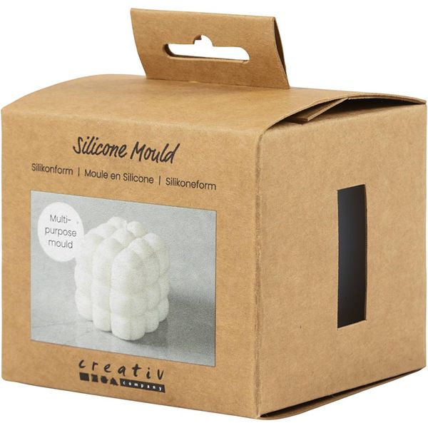 Produktbild: Creativ Company Silikonform, Quadrat mit Seifenblasen, H 5 cm, B 6 cm, 125 g, 1 Stk