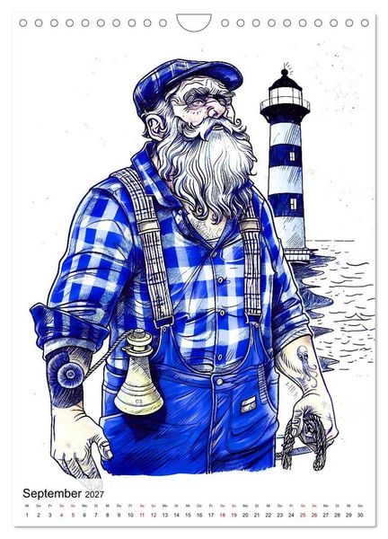 Produktbild: Seem&auml;nner - Die See im Herzen (Wandkalender 2027 DIN A4 hoch), CALVENDO Monatskalender