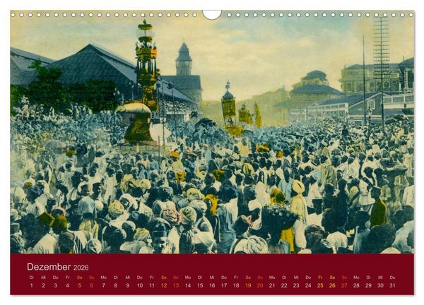 Produktbild: Altes Indien um 1900 (Wandkalender 2026 DIN A3 quer), CALVENDO Monatskalender