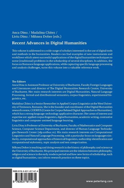 Produktbild: Recent Advances in Digital Humanities