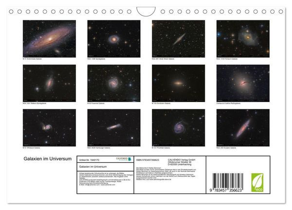 Produktbild: Galaxien im Universum (Wandkalender 2026 DIN A4 quer), CALVENDO Monatskalender