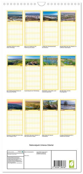 Produktbild: Familienplaner 2027 - Nationalpark Unteres Odertal mit 5 Spalten (Wandkalender, 21 x 45 cm) CALVENDO