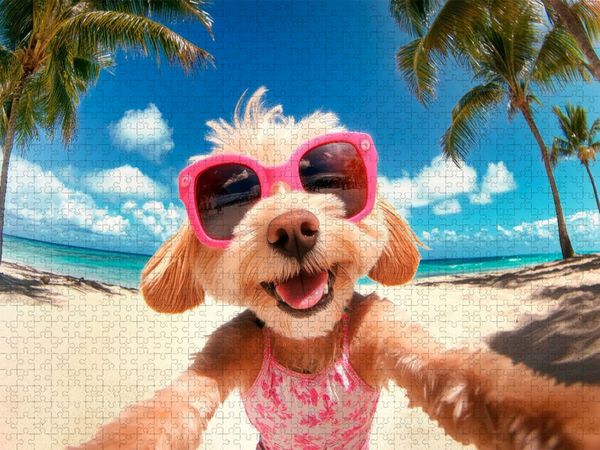 Produktbild: CALVENDO Puzzle Aloha auf vier Pfoten | 1000 Teile Lege-Gr&ouml;&szlig;e 64x48cm Foto-Puzzle f&uuml;r gl&uuml;ckliche Stunden