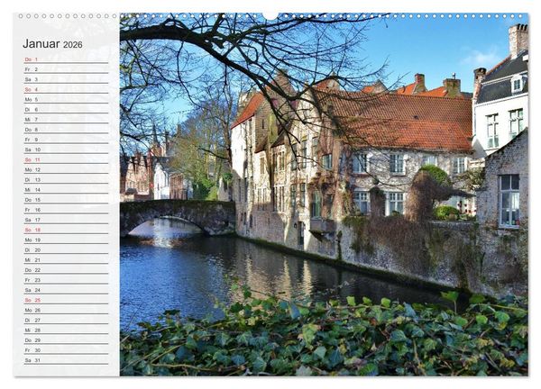 Produktbild: Belgien entdecken - Br&uuml;gge und Leuven (hochwertiger Premium Wandkalender 2026 DIN A2 quer), Kunstdruck in Hochglanz