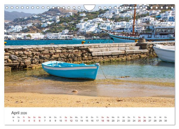 Produktbild: Stadt Mykonos - Impressionen (Wandkalender 2026 DIN A4 quer), CALVENDO Monatskalender