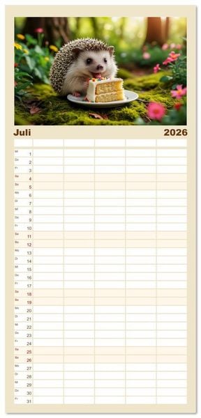 Produktbild: Familienplaner 2026 - Mahlzeit... Wie wir Sie selten sehen! mit 5 Spalten (Wandkalender, 21 x 45 cm) CALVENDO