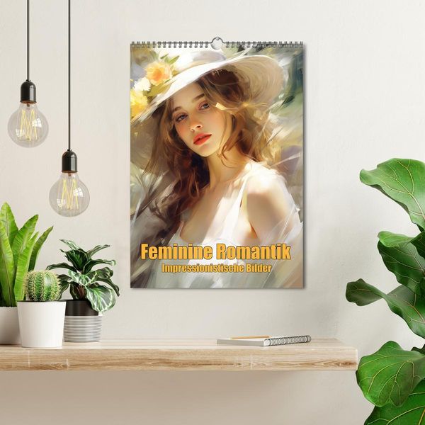 Produktbild: Feminine Romantik &ndash; Impressionistische Bilder (Wandkalender 2026 DIN A3 hoch), CALVENDO Monatskalender