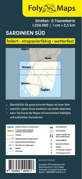 Produktbild: FolyMaps Sardinien S&uuml;d