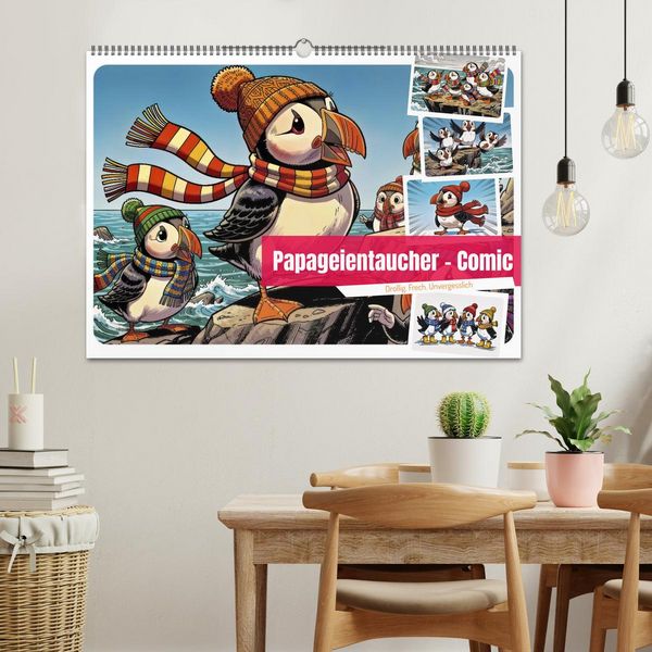 Produktbild: Papageientaucher - Comic (Wandkalender 2027 DIN A2 quer), CALVENDO Monatskalender