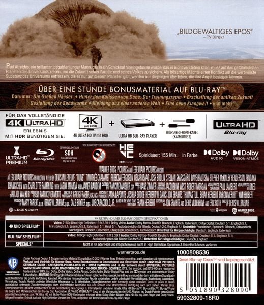 Produktbild: Dune (+ Blu-ray 2D)
