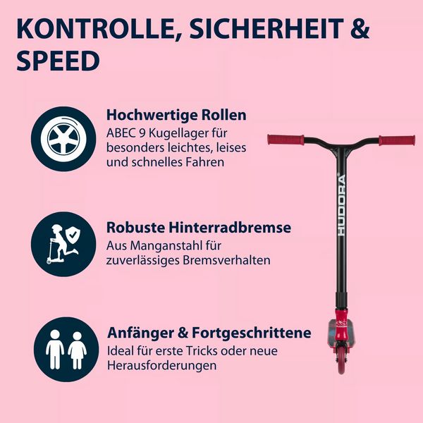 Produktbild: Hudora 14063 - Stunt Scooter XQ-13, Roller, berry