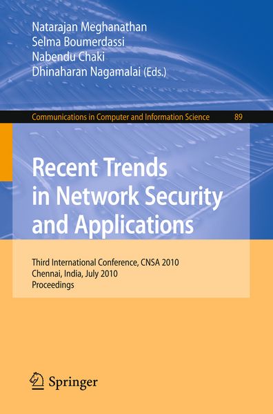 Produktbild: Recent Trends in Network Security and Applications