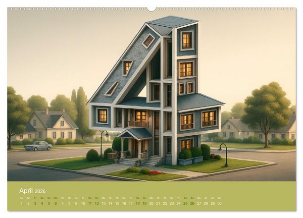 Produktbild: Verkehrte Welt - Bilderr&auml;tsel (hochwertiger Premium Wandkalender 2026 DIN A2 quer), Kunstdruck in Hochglanz