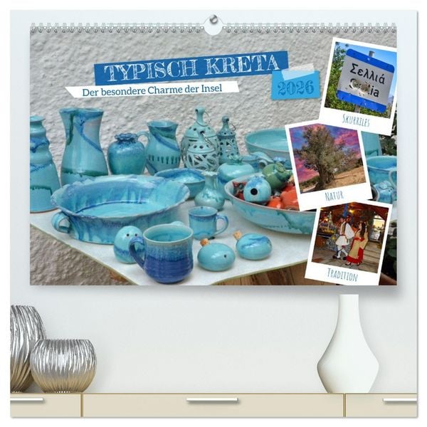 Produktbild: Typisch Kreta (hochwertiger Premium Wandkalender 2026 DIN A2 quer), Kunstdruck in Hochglanz