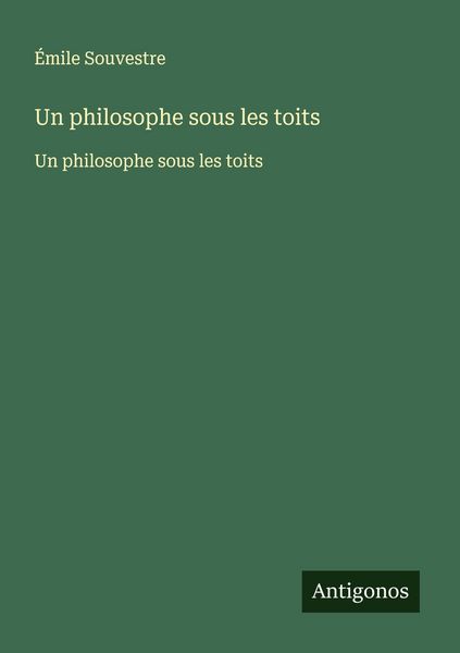 Produktbild: Un philosophe sous les toits