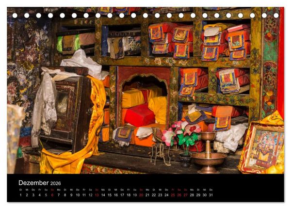 Produktbild: Buddhismus im Himalaya (Tischkalender 2026 DIN A5 quer), CALVENDO Monatskalender