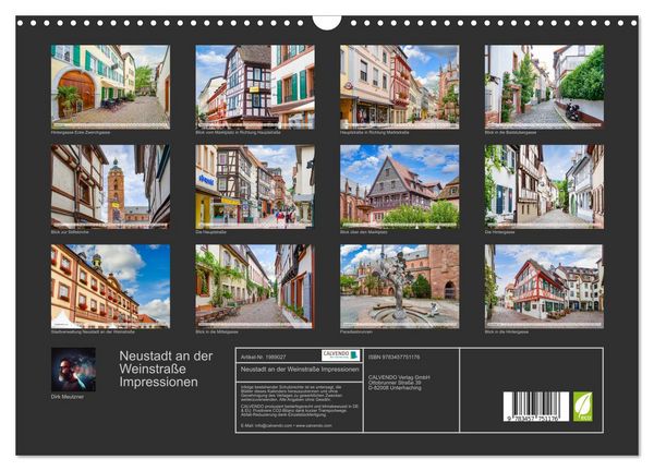 Produktbild: Neustadt an der Weinstra&szlig;e Impressionen (Wandkalender 2026 DIN A3 quer), CALVENDO Monatskalender
