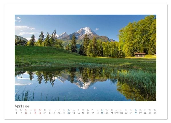 Produktbild: Berchtesgadener Alpen - Land von Watzmann und K&ouml;nigssee (Wandkalender 2026 DIN A3 quer), CALVENDO Monatskalender