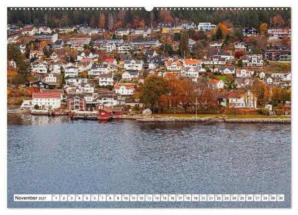 Produktbild: Oslo mit dem Oslofjord (Wandkalender 2027 DIN A2 quer), CALVENDO Monatskalender
