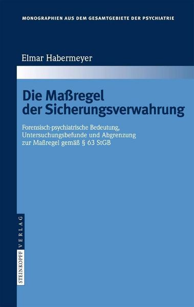 Produktbild: Die Ma&szlig;regel der Sicherungsverwahrung