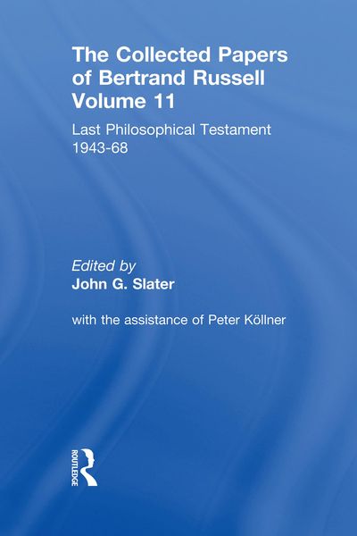 Produktbild: The Collected Papers of Bertrand Russell, Volume 11