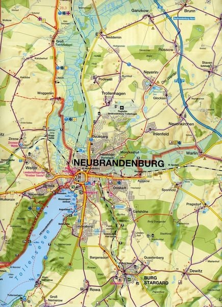 Produktbild: Fahrradkarte Neubrandenburg, M&uuml;ritz, Feldberger Seen 1:75.000