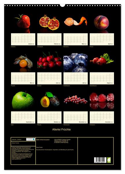 Produktbild: Allerlei Fr&uuml;chte (Wandkalender 2026 DIN A2 hoch), CALVENDO Monatskalender