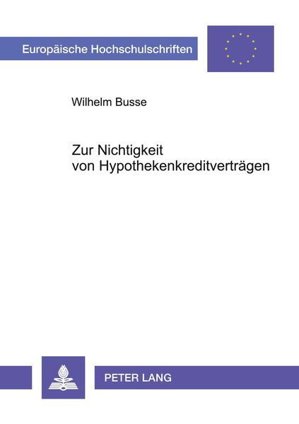 Produktbild: Zur Nichtigkeit von Hypothekenkreditvertr&auml;gen