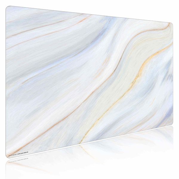 Produktbild: Cover-your-desk Schreibtischunterlage f&uuml;r Kinder und Erwachsene Cremefarbener Marmor, aus hochwertigem Vinyl , 60 x 40 cm