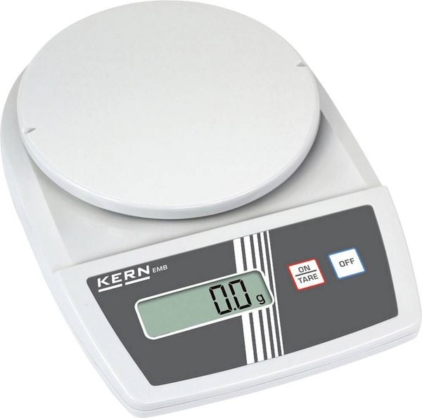 Kern EMB 1200-1 Schulwaage EMB 1200-1 Wägebereich (max.) 1.2 kg Ablesbarkeit 0.1 g batteriebetrieben Weiß
