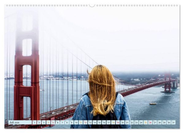 Produktbild: Golden Gate Bridge - Synonym f&uuml;r San Francisco (hochwertiger Premium Wandkalender 2026 DIN A2 quer), Kunstdruck in Hochglanz