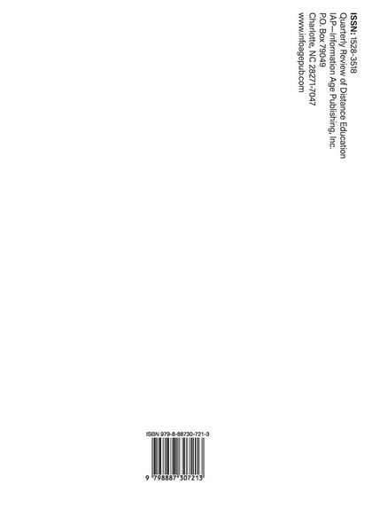 Produktbild: Quarterly Review of Distance Education Vol 25 Issue 1