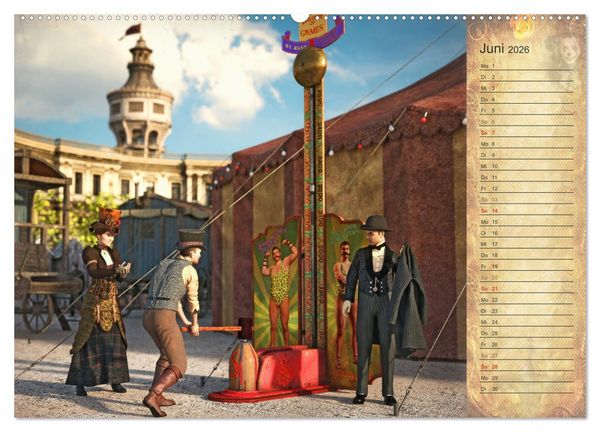Produktbild: Steampunk Carnival (Wandkalender 2026 DIN A2 quer), CALVENDO Monatskalender