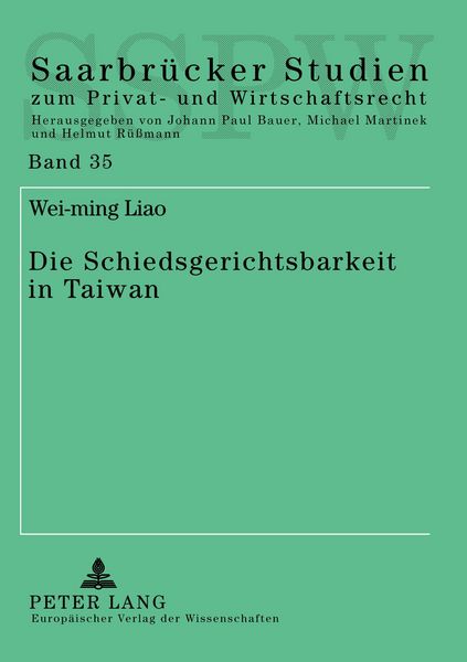 Produktbild: Die Schiedsgerichtsbarkeit in Taiwan
