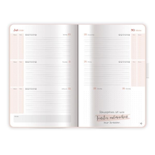 Produktbild: TR&Ouml;TSCH - Sch&uuml;lerkalender Specials mit Gummiband und Stifthalter Calm 26/27