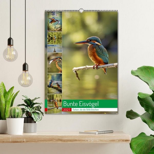 Produktbild: Bunte Eisv&ouml;gel (Wandkalender 2027 DIN A2 hoch), CALVENDO Monatskalender
