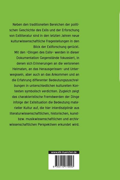Produktbild: Dinge des Exils
