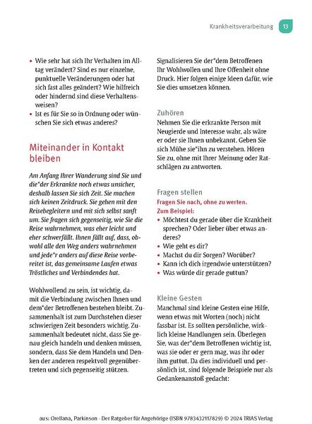 Produktbild: Parkinson. Der Ratgeber f&uuml;r Angeh&ouml;rige