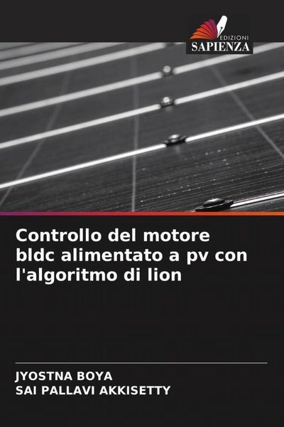 Produktbild: Controllo del motore bldc alimentato a pv con l'algoritmo di lion