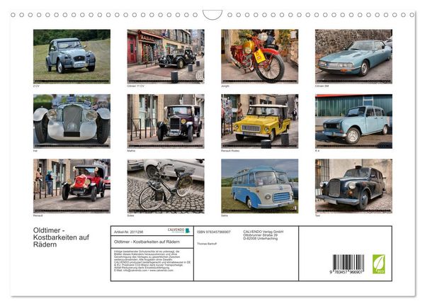 Produktbild: Oldtimer - Kostbarkeiten auf R&auml;dern (Wandkalender 2026 DIN A3 quer), CALVENDO Monatskalender
