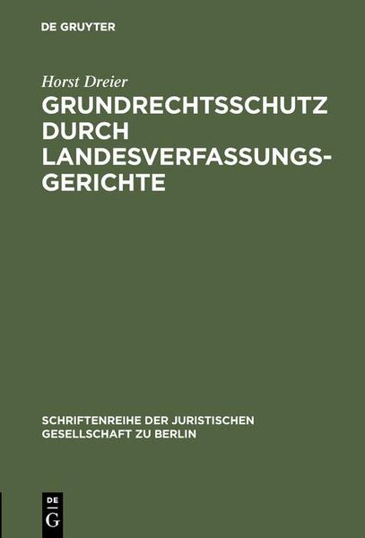 Produktbild: Grundrechtsschutz durch Landesverfassungsgerichte