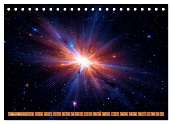 Produktbild: Gammablitze im Universum (Tischkalender 2026 DIN A5 quer), CALVENDO Monatskalender