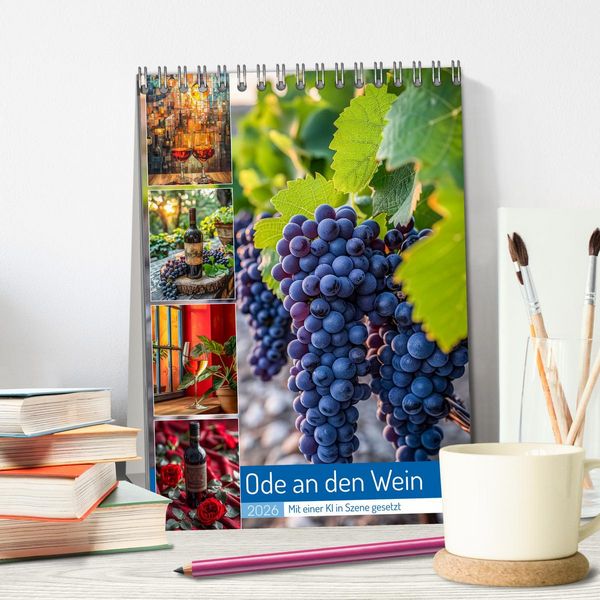 Produktbild: Ode an den Wein (Tischkalender 2026 DIN A5 hoch), CALVENDO Monatskalender